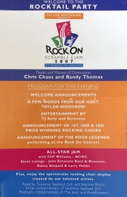 2007 Rock On Rocktail Program Front
