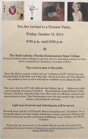 2014 Arts For ACT Preview Invite