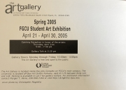 2005 FGCU Student Show Card Back