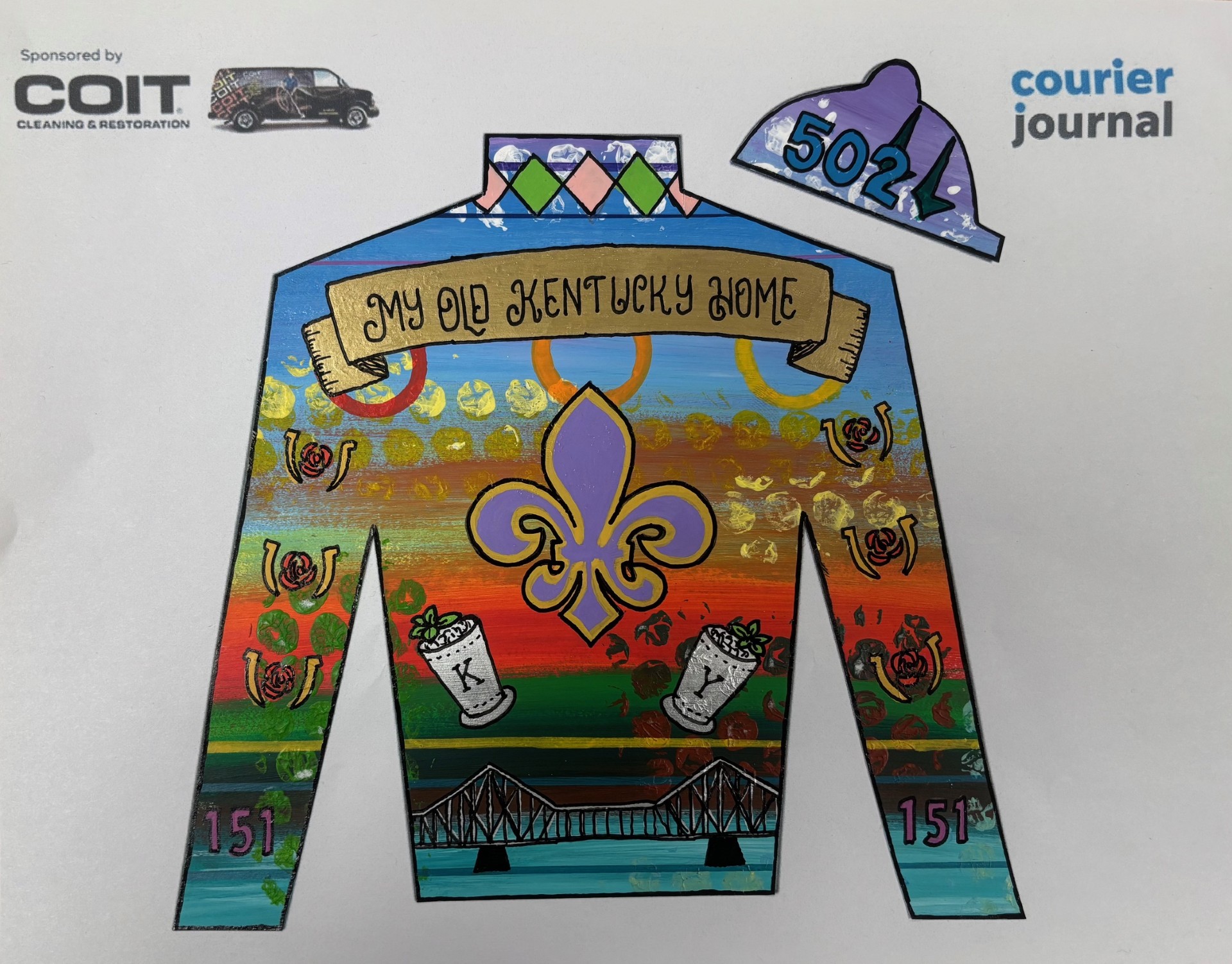 2025 Louisville Courier-Journal Color the Derby Jockey Silks Contest
